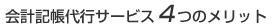 会計記帳サービス4つの特徴